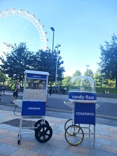 branded popcorn machine